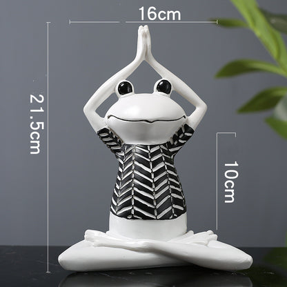 Yogi Frog Resin Sculpture