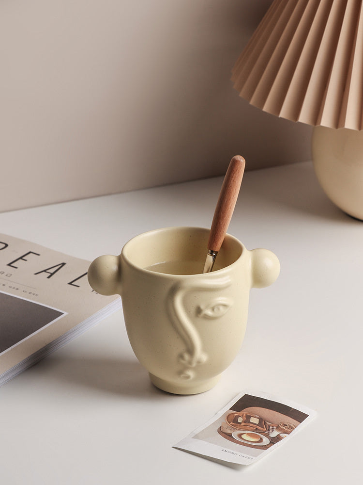 Artistic Abstract Face Ceramic Mug