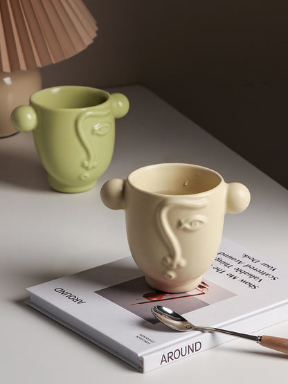 Artistic Abstract Face Ceramic Mug