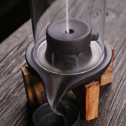 Handmade Ceramic Incense Burner Smoke Waterfall Backflow Incense Burner Living Room Decor Incense Holder Feng Shui Decoration