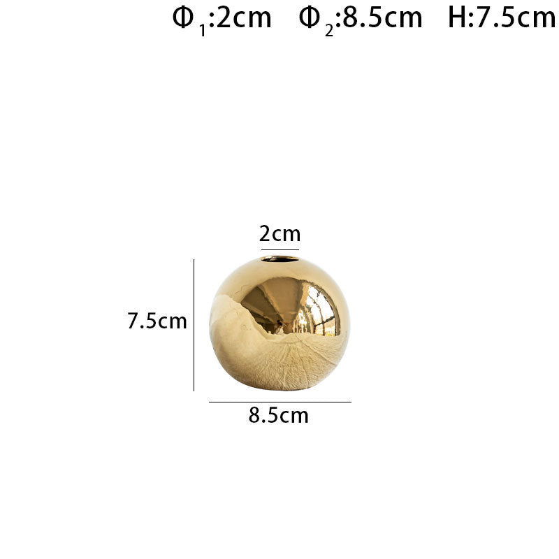 Aurum Sphere Vase – Handmade Golden Elegance