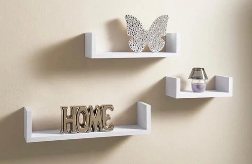 Elegant U-Shaped Wall Shelf Set