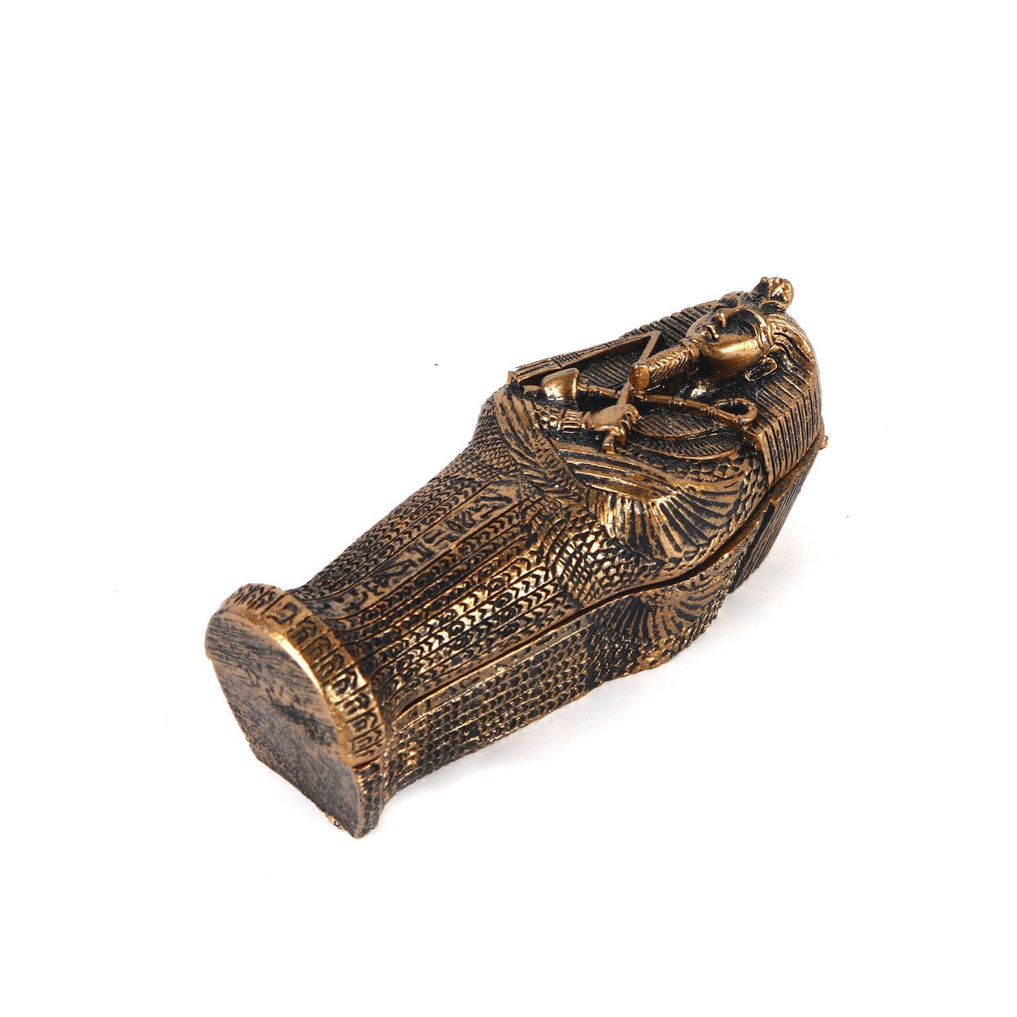 Resin Ancient Egyptian Coffin With Mummy Figurine For Home Decor Art Craft