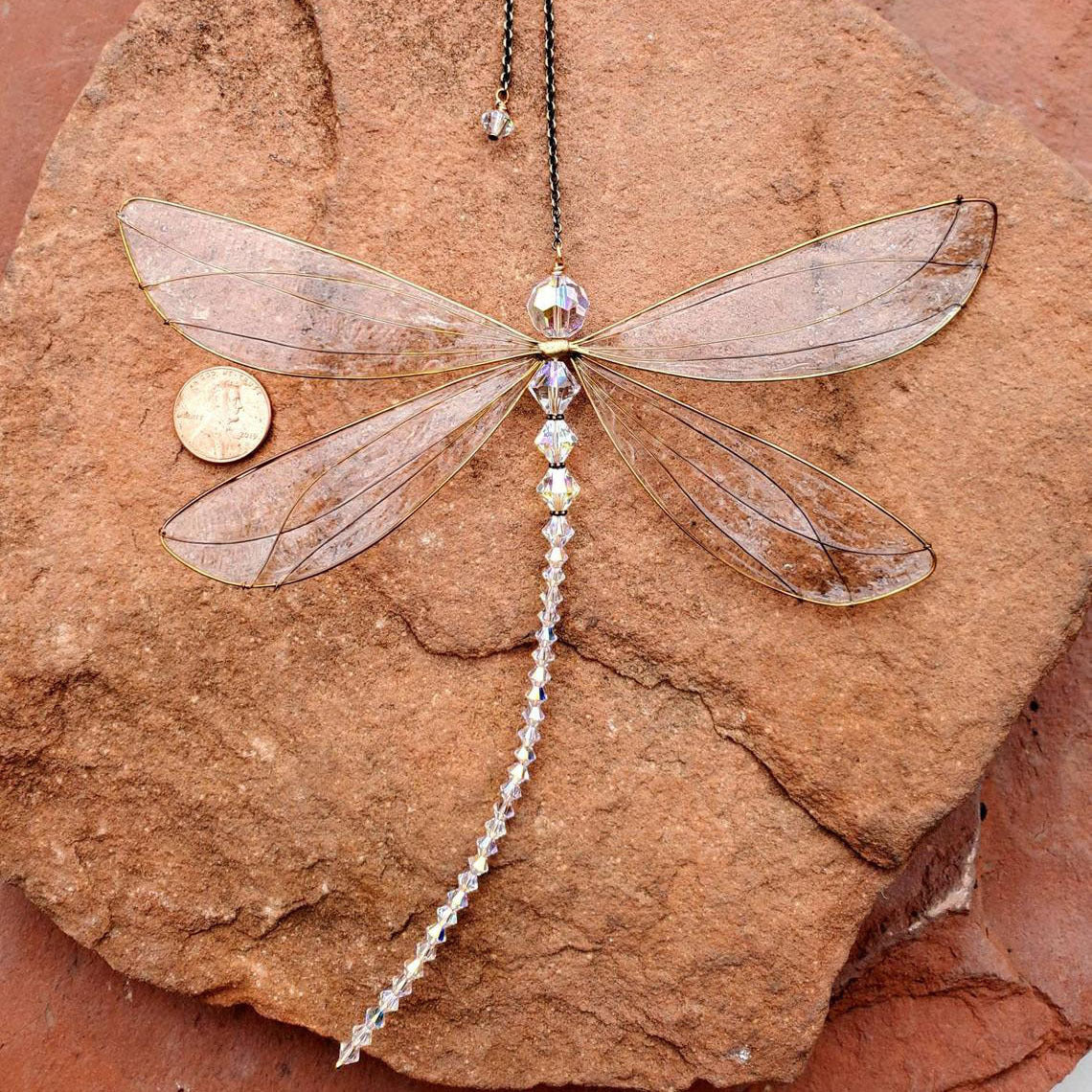 Celestia Dragonfly Crystal Suncatcher