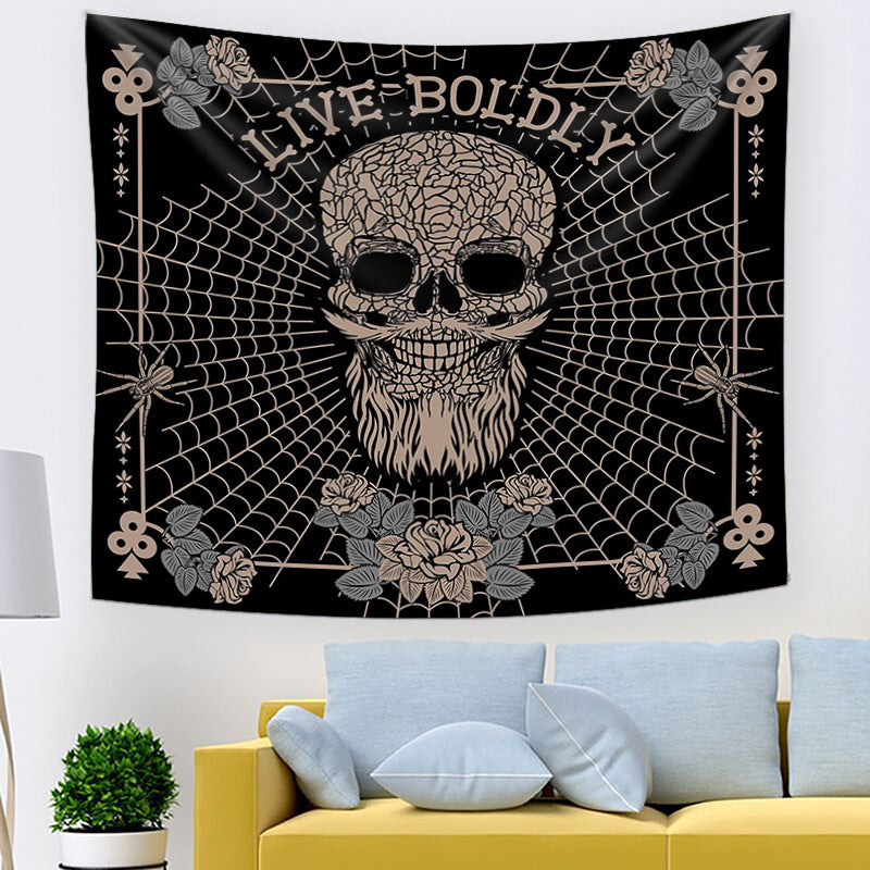 Bold Skull Wall Decor Tapestry