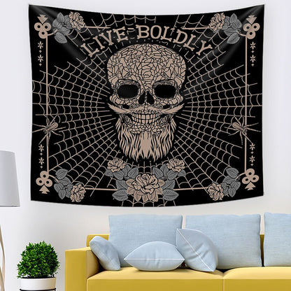 Bold Skull Wall Decor Tapestry