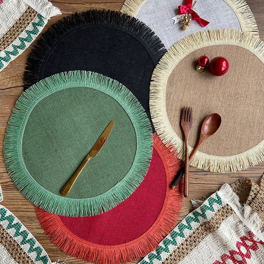 Rustika Bloom Handwoven Jute Placemats