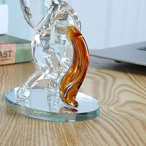 Elegant Crystal Glass Horse Statue for Table Decoration
