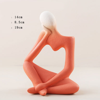 Matte Abstract Character Ceramic Vase