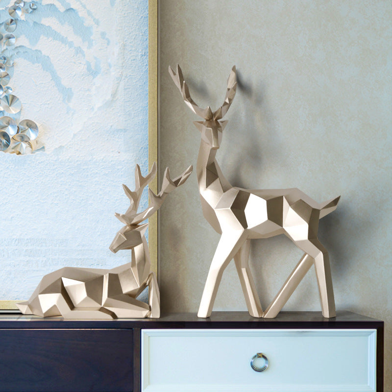 Deers Sculpture - Resin Deer Statue Decoration