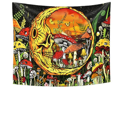 Sunny Mushroom Wall Cloth Tapestry
