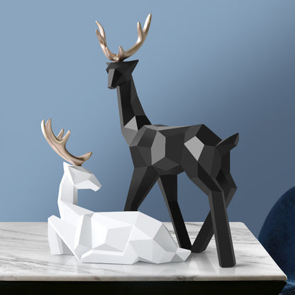 Deers Sculpture - Resin Deer Statue Decoration