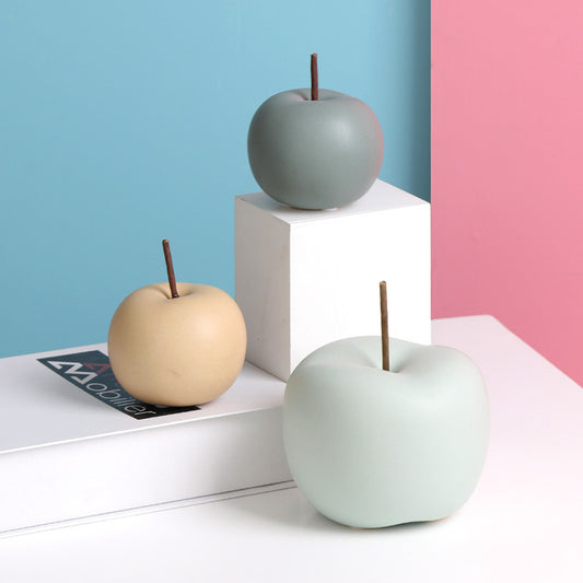 Nordic Town Apple Series – Stylish Ceramic Christmas Decoration