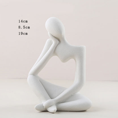 Matte Abstract Character Ceramic Vase