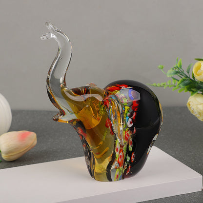 Glass Sculpture Elephant Entrance Hall Ornament
