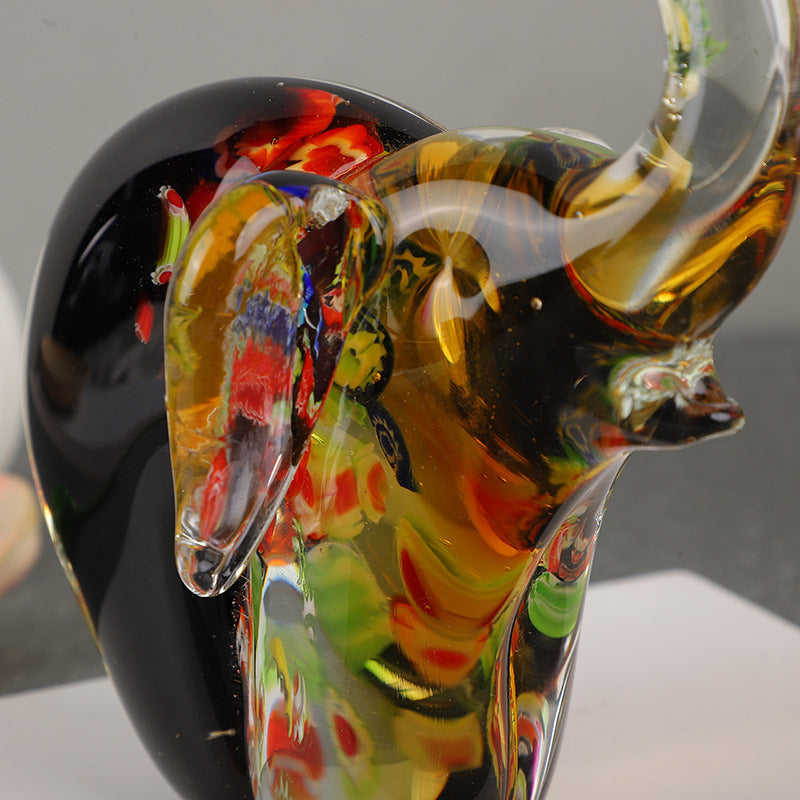 Glass Sculpture Elephant Entrance Hall Ornament