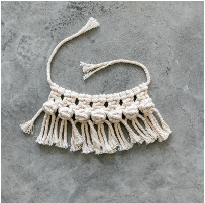 Boho Bead Macramé Wall Lanyard – Handwoven with Tassels