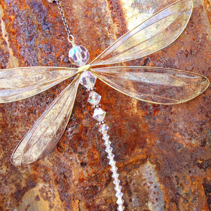 Celestia Dragonfly Crystal Suncatcher