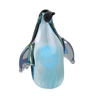 Creative Handmade Glass Penguin Sculpture – Exquisite Marine Animal Ornament