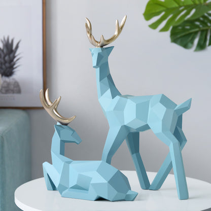 Deers Sculpture - Resin Deer Statue Decoration