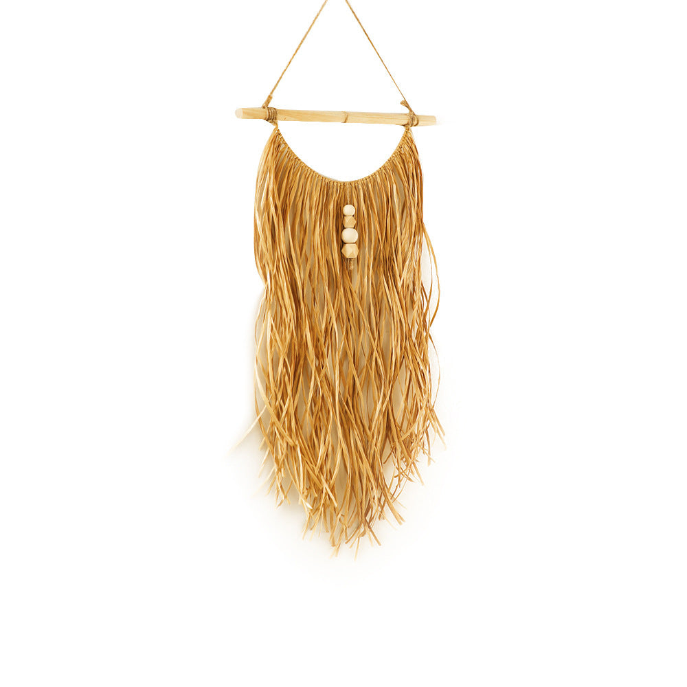 Handwoven Raffia Pendant – Classic Decorative Hanging