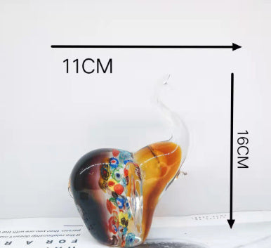 Glass Sculpture Elephant Entrance Hall Ornament