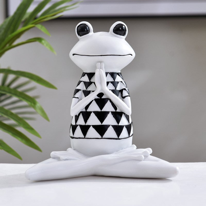 Yogi Frog Resin Sculpture