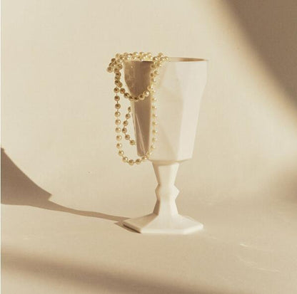 Original White Jade Wine Glass Sculpture