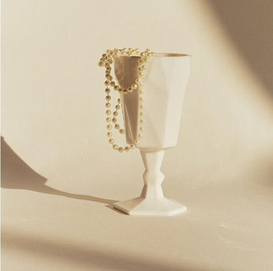 Original White Jade Wine Glass Sculpture