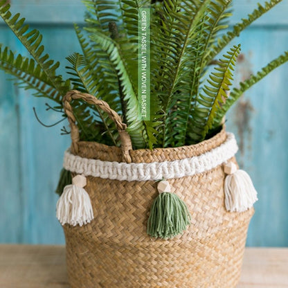 Boho Bead Macramé Wall Lanyard – Handwoven with Tassels