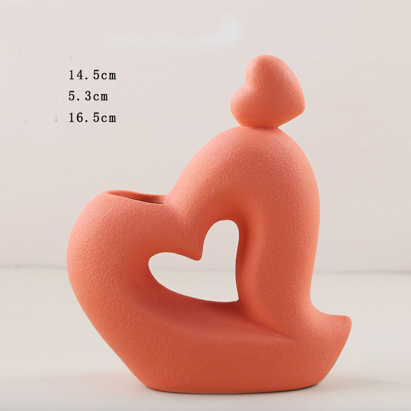 Matte Abstract Character Ceramic Vase
