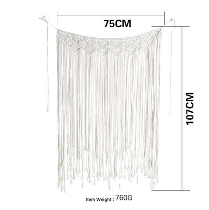 Willow Falls Macramé Wall Hanging – Handwoven Cotton Tapestry