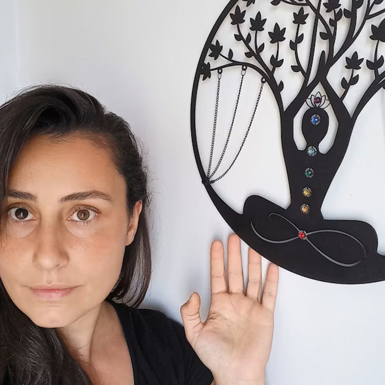 Iron Art Yoga Meditation Wall Hanging