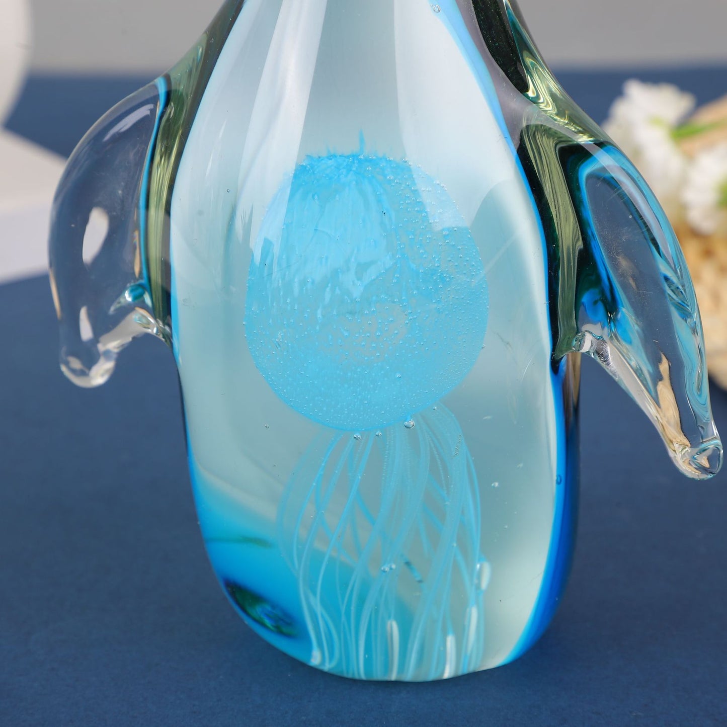Creative Handmade Glass Penguin Sculpture – Exquisite Marine Animal Ornament