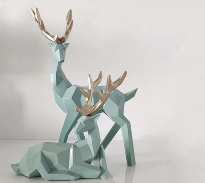 Deers Sculpture - Resin Deer Statue Decoration