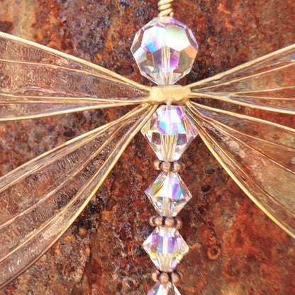 Celestia Dragonfly Crystal Suncatcher