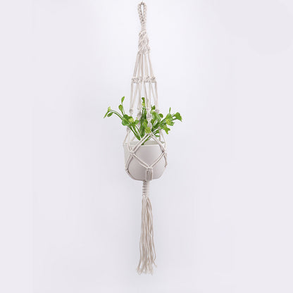 BotaniNest 4-Pack Macramé Plant Hanger & Shelf Set
