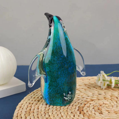 Creative Handmade Glass Penguin Sculpture – Exquisite Marine Animal Ornament