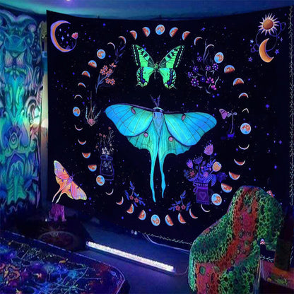Trippy Fluorescent Home Decor Tapestry