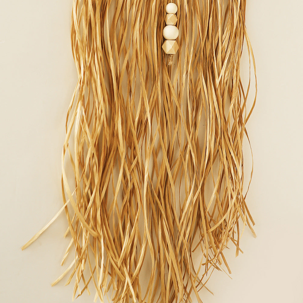 Handwoven Raffia Pendant – Classic Decorative Hanging
