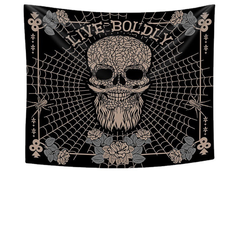 Bold Skull Wall Decor Tapestry