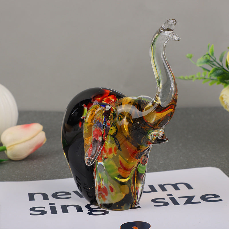 Glass Sculpture Elephant Entrance Hall Ornament