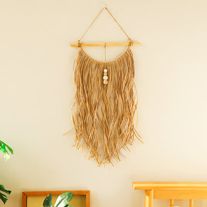 Handwoven Raffia Pendant – Classic Decorative Hanging