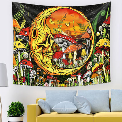 Sunny Mushroom Wall Cloth Tapestry