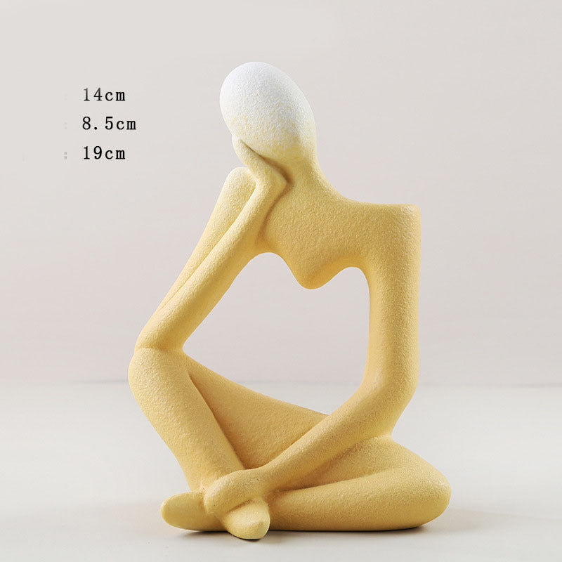 Matte Abstract Character Ceramic Vase